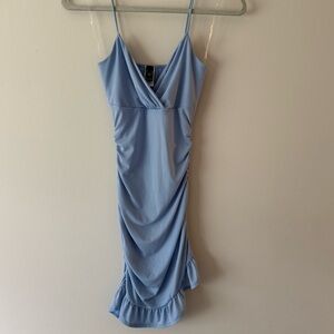 Windsor Sky Blue Ruched Super Stretchy Dress